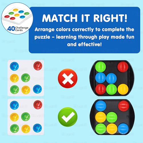 Image of Kidology Color Matching Puzzle Game for Kids 12+ Months | Builds Logical Thinking & Brain Development | Fast-Paced Board Game with Bell Cards Color Buttons | Educational Gift Boys & Girls