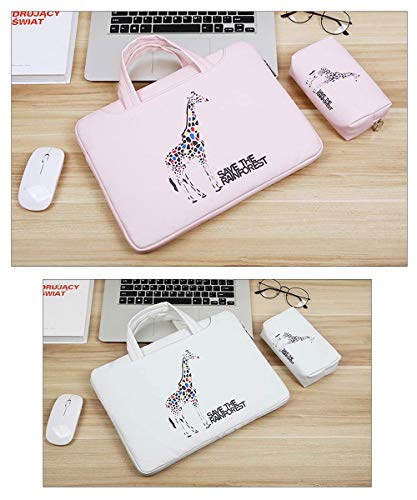12-13.3 inches Deer Painted Laptop case Sleeve with an Power Adapter bag(Pink) - Thumbnail 7