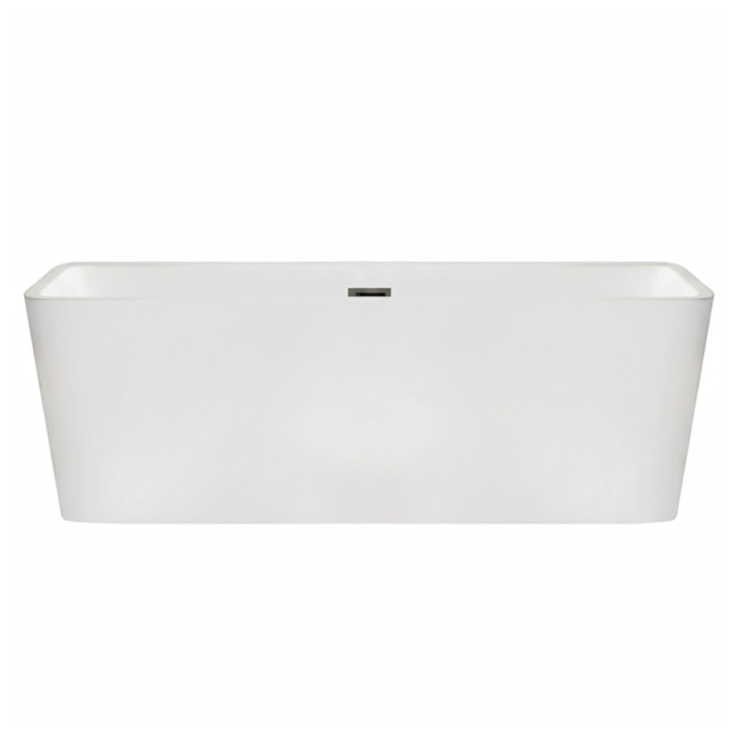 Bañera Exenta 275 L de Diseño Moderno con Desagüe y Rebosadero Click-Clack Negros, 170 x 80 cm, Estructura de Acero Estable y Acrílico de 3,5 mm para Retención de Calor