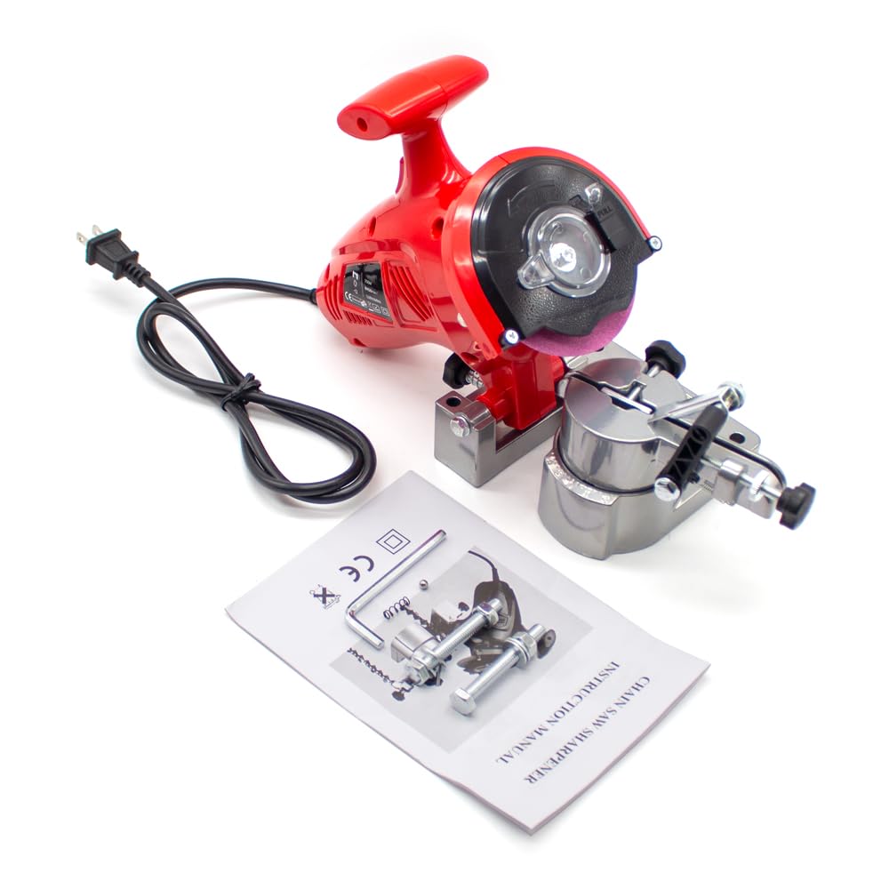 Aitoserlea Electric Chain Sharpener Benchtop Chain Sharpening Machine Portable Chain Grinder 250W 7500RPM
