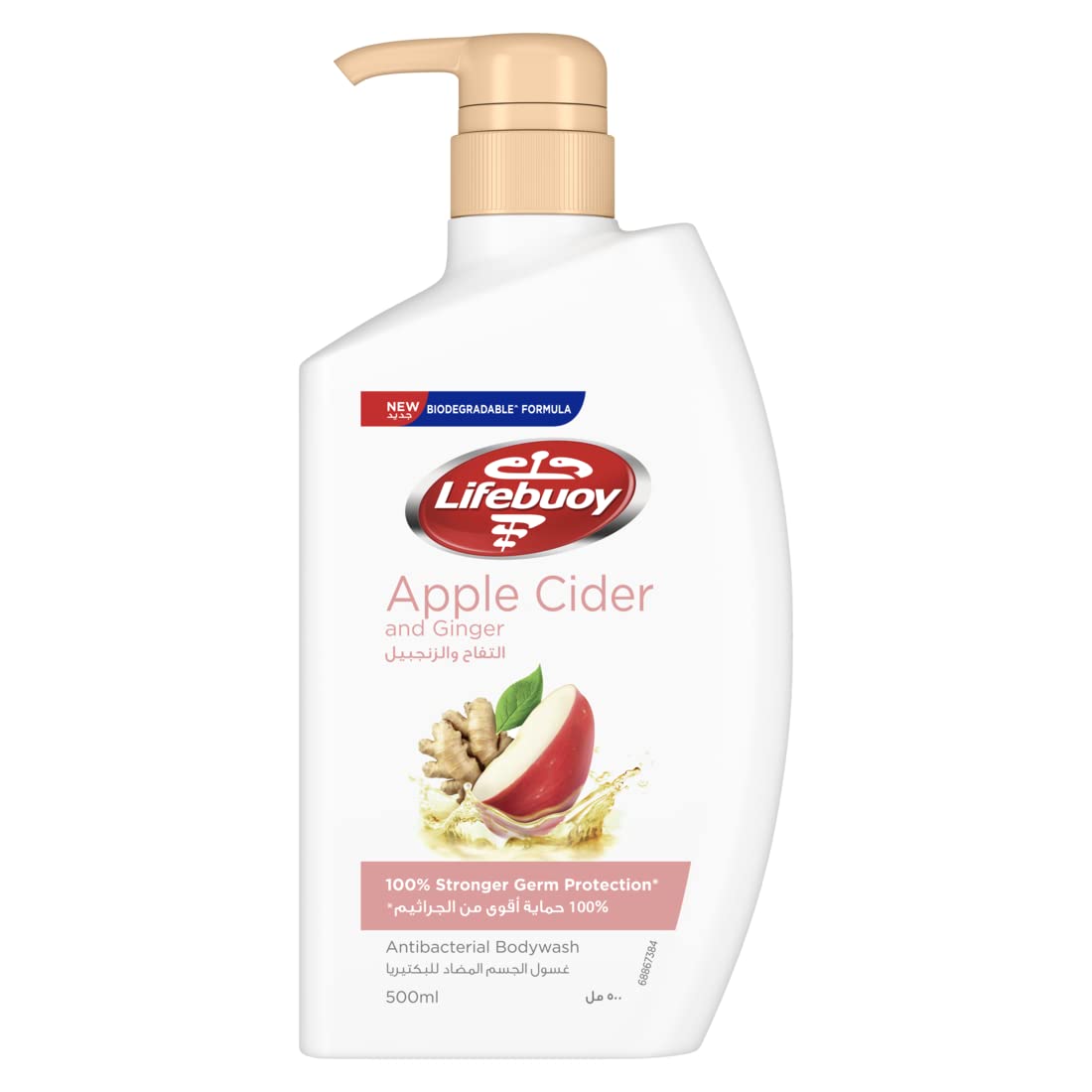 Lifebuoy Apple Cider & Ginger Anti-Bacterial Body Wash 500ml