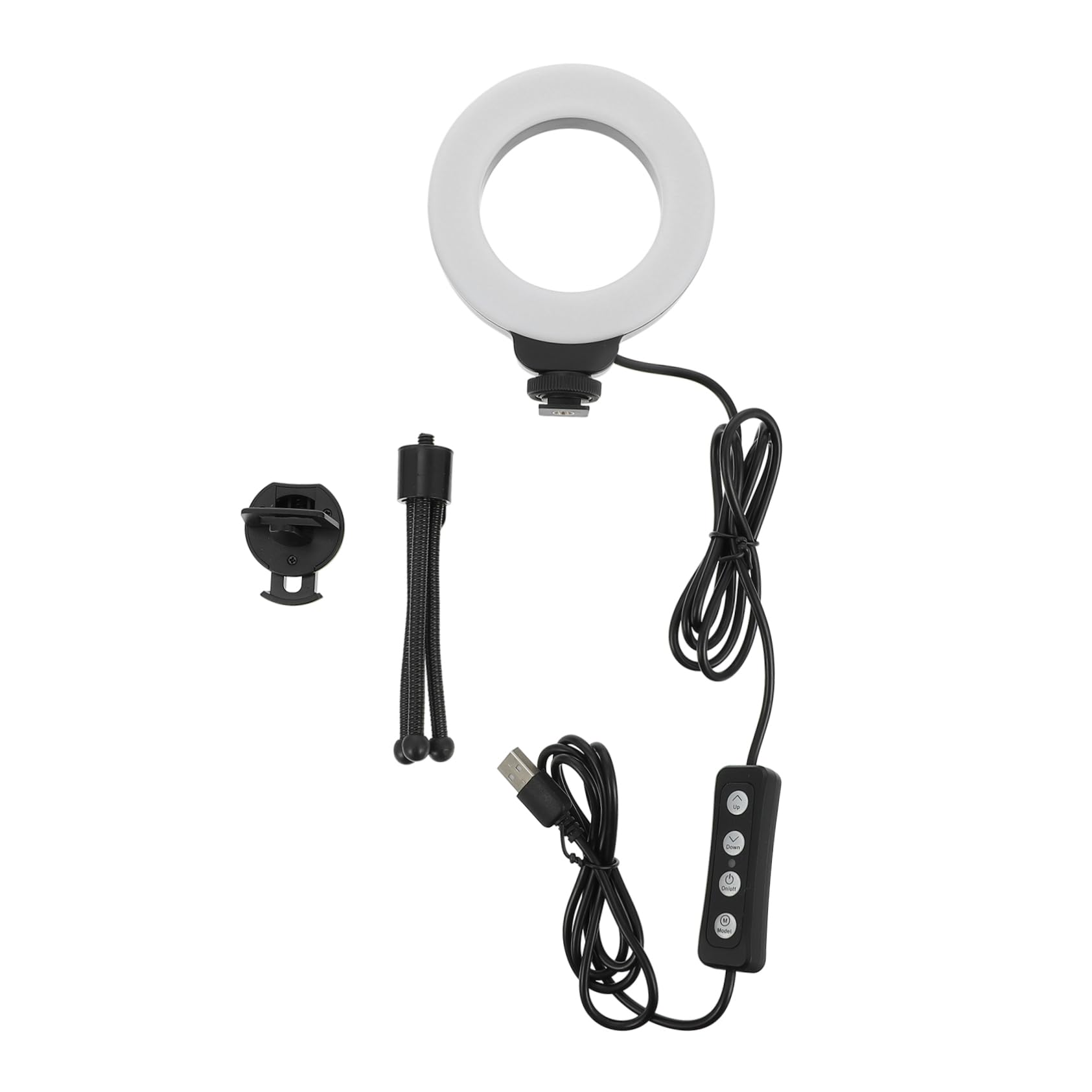 CAXUSD Djustable Temperature Ring Light for Camera Compact Lightweight for Video Calls Conference Self-Broadcasting