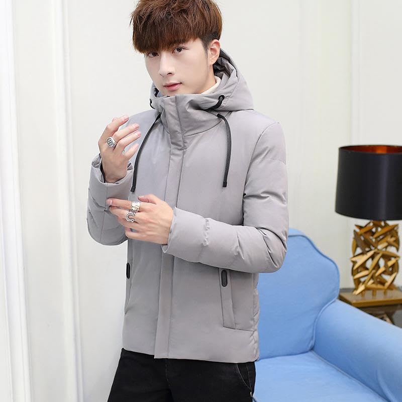Image of YOONIKK Hooded Jacket for Men | Winter Wear Puffer Jacket | Full Sleeve Padded Bomber Jacket for Men | Lightweight Windproof Outerwear | Stylish Winter Jackets for Men