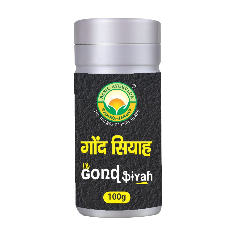 Basic Ayurveda Gond Siyah – 100g | Plant-Based Ayurvedic Remedy for Joint & Bone Pain | Black Gum Herbal Supplement for Mobility, Recovery & Overall Wellness