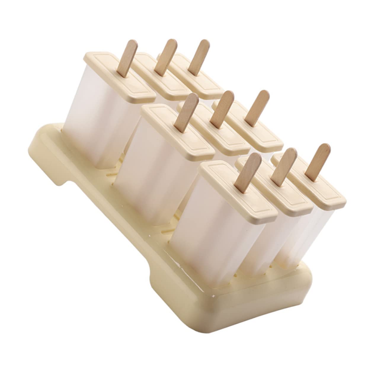 Ciieeo 1 Set Homemade Popsicle Mold DIY Plastic Molds for Easy to Use Non Stick Design for Healthy Treats with Fresh Juice Yogurt and Purees