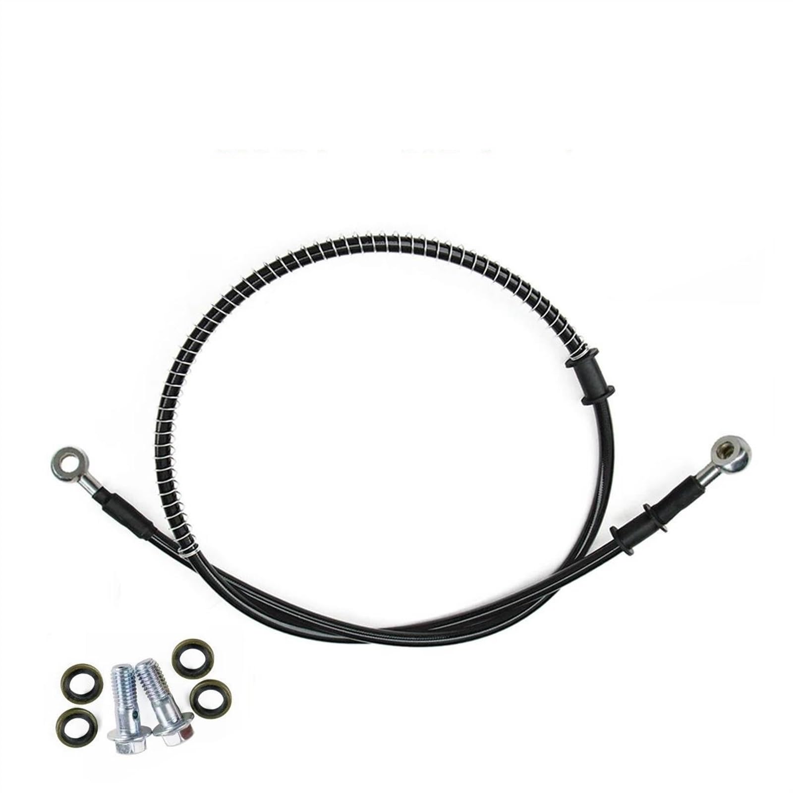 Ksxzw One Color Motorbike Part 400Mm/40Cm-2300Mm/230Cm M8 28°-28° Motorcycle Braided Steel Hydraulic Brake Line Clutch Oil Hose Tube Pipe(500Mm)