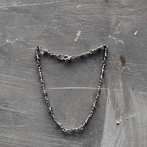 Caiyao Punk Thorns Necklace Metal Chain Safety Spur Duty Padlock Necklace Hiphop Rock Jewelry For Men Boys-Thorns thumb #5