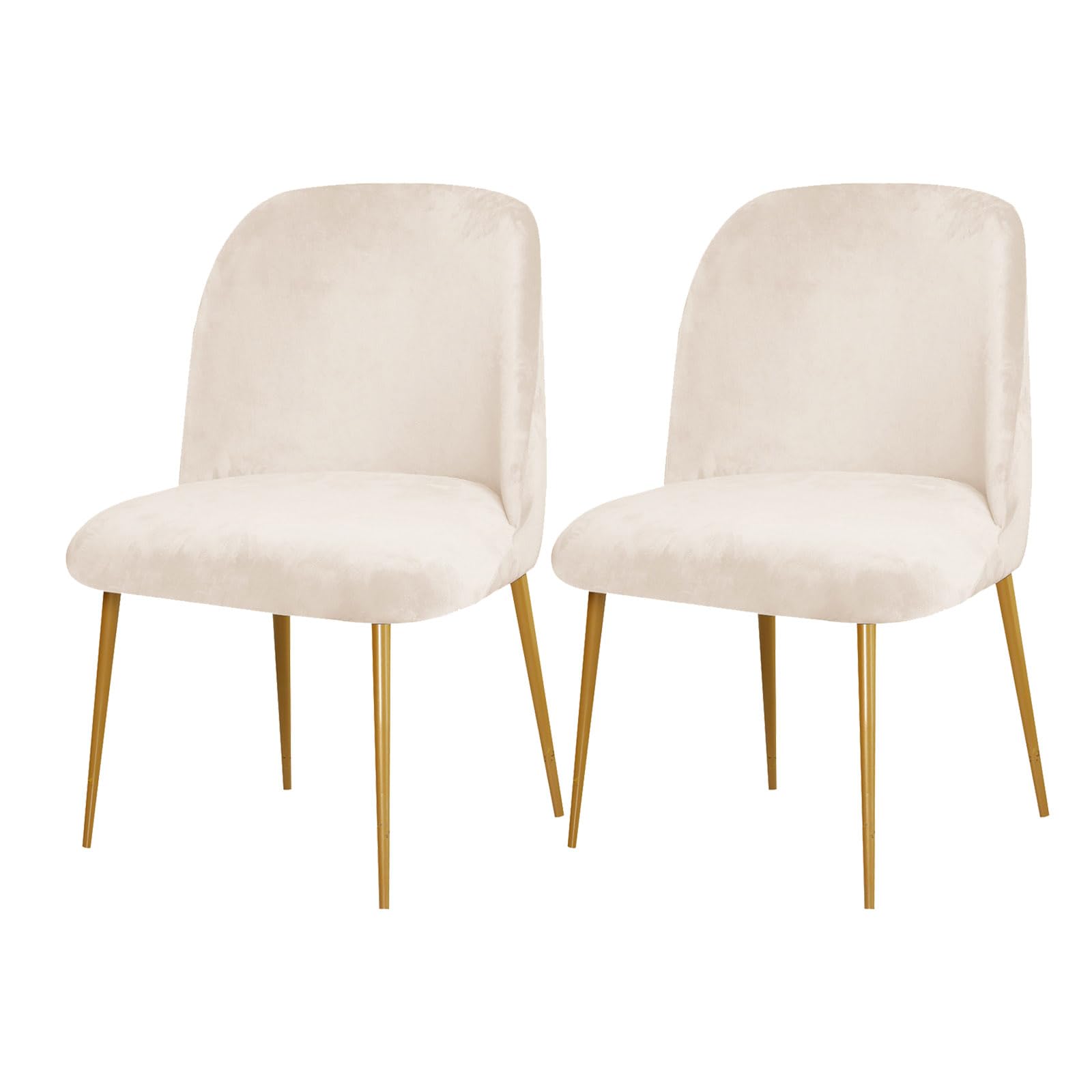 yampiyt Velvet Curved Chair Covers Dining Room Chairs Set of 1/2/4/6,Mid Century Modern Chair Covers, Semi Circle Back Chair Protector Seat Covers Slipcovers for Kitchen Living Room Set