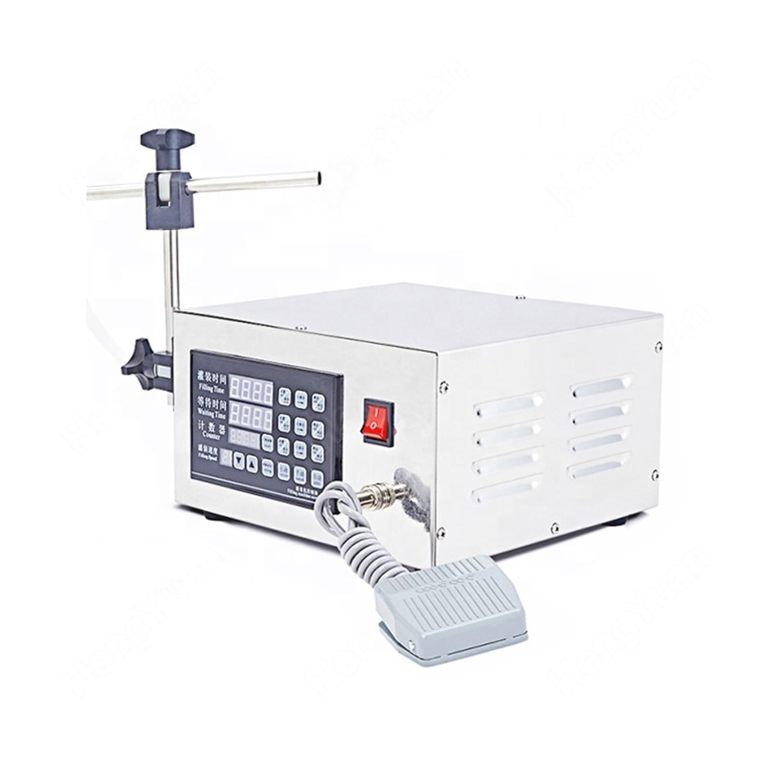 Máquina llenadora de líquidos, máquina llenadora con pesaje, máquina llenadora de líquidos semiautomática con bomba digital para jugo, agua y aceite, llenado de líquidos con alta precisión y funcion