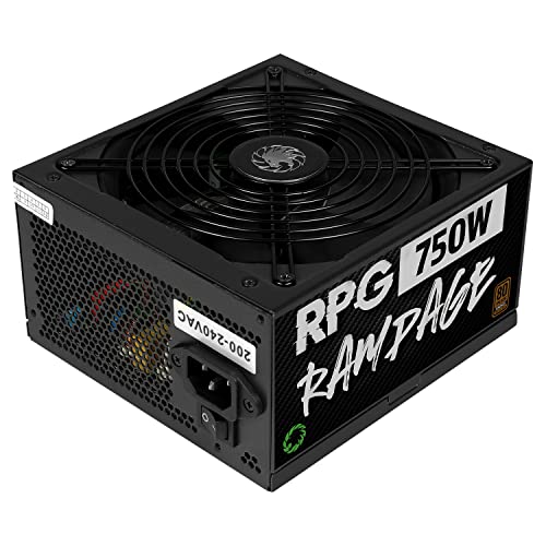 GameMax 750W Rampage Power Supply (No Power Cable inc.), Semi-Modular, APFC, Japanese Tk Main Capacitor, 80 Plus Bronze, 88% Efficiency, 14cm Cooling Fan, Real Power Gaming | Black - Image 8