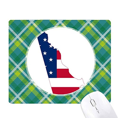 Tapis de souris vert à grille pixel et pavillon USA pour une précision de glisse optimale