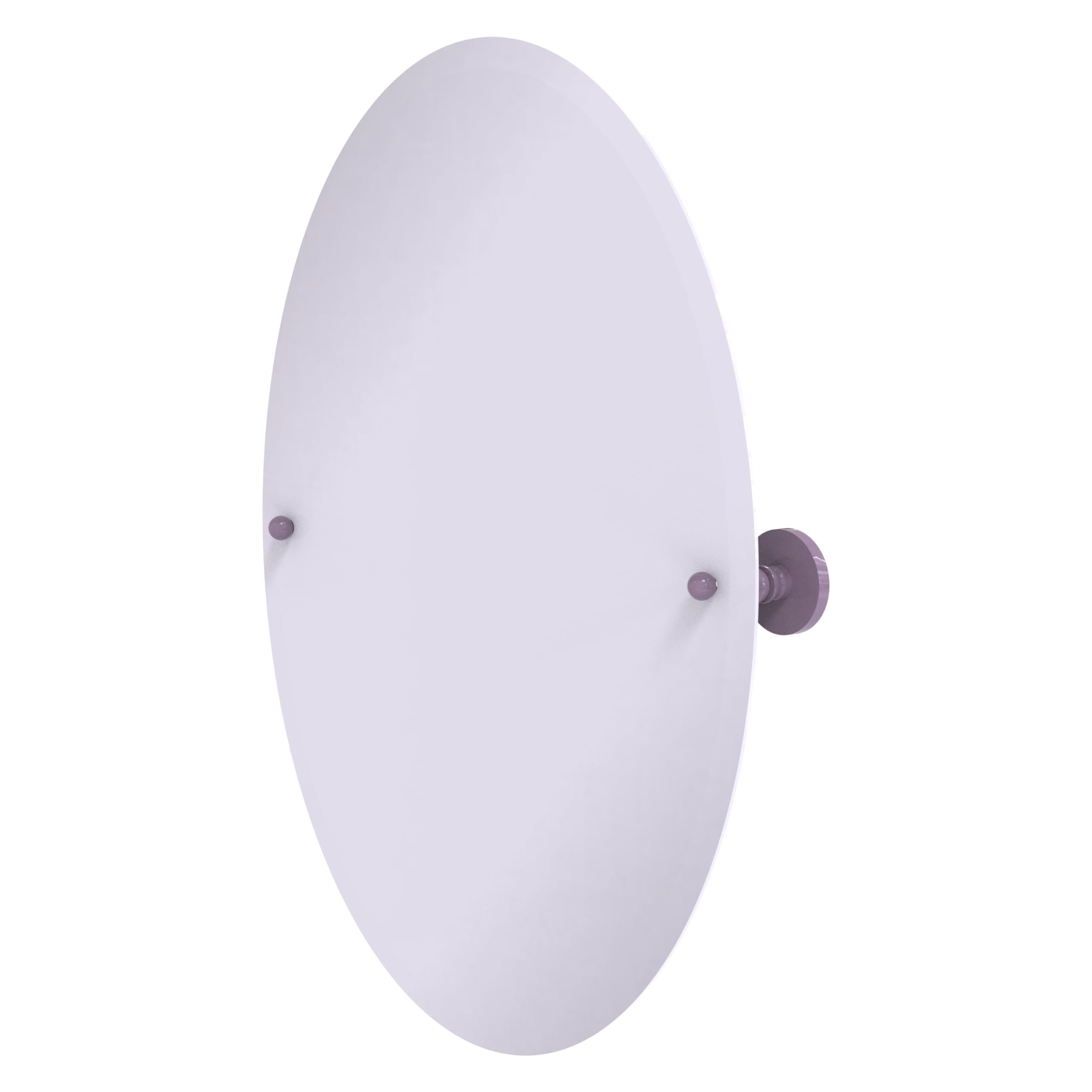 Allied Brass P1091-LVN Frameless Oval Tilt Mirror with Beveled Edge, Lavender
