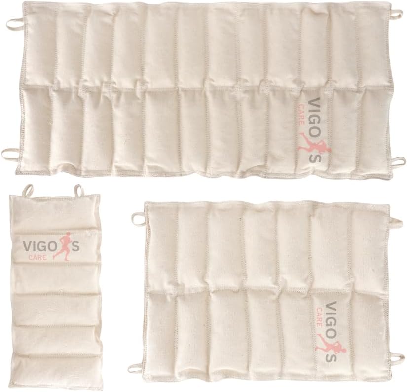 moist heat therapy hydrocollator pack for physiotherphy pain relief, hote pack bag for pain relief, steam hot pack set - Pack Of 4 (Lumber_Standard_Wrist_3Pcs)