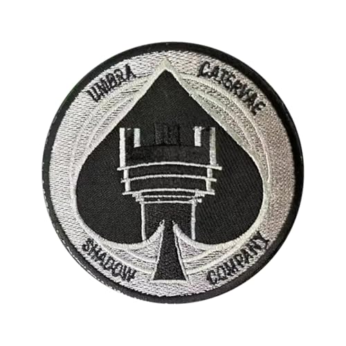 1 Patch de Umbra Call of Duty Shadow Company, 8 cm Bordado de Gancho e Laço, Patch Tático Militar para Roupas, Mochilas, Uniforme, Apoio Veterano