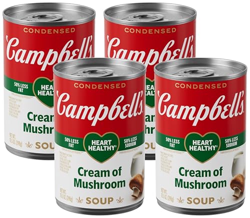 Image of Campbell's Condensed Healthy Request Cream of Mushroom Soup, 10.5 Ounce Can (Pack of 4)