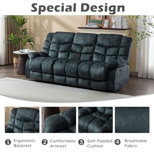 Sillón estándar reclinable verde para sala miniatura 3