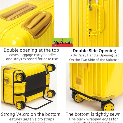 Image of PVC Transparent Waterproof Protective Suitcase Covers for All Branded Luggage for Hard Luggage (20-inch, 24 inch, 28inch) Set of 3 Pieces