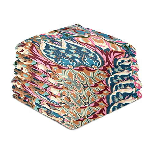 Kigai Kitchen Towels Set Of 6, Mandala Pattern Highly Absorbent Dish Towels Reusable Cleaning Cloths Washable Tea Towels Hand Towel 28 X 18 Inch #TOP3