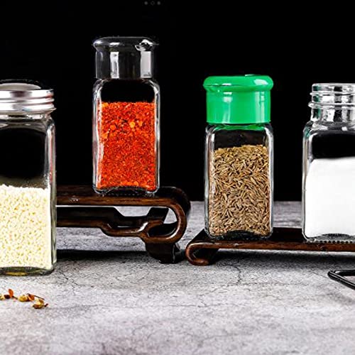Barattoli trasparenti per spezie e condimenti, 10 pezzi, adatti per la cucina, capacità: 80 ml, misura singola: 4,1 x 9,3 cm.