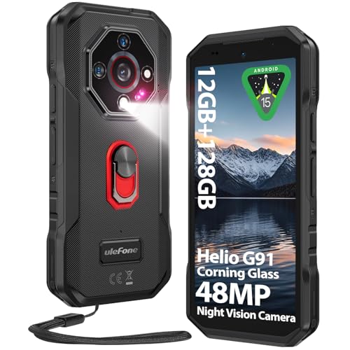 Ulefone Armor X32 Téléphone Portable Incassable 2025, MTK G91 12Go+128Go/2To 48MP+20MP Vision Nocturne, 5.65'' Corning Glas Antichoc Smartphone Actualisable Android 15...