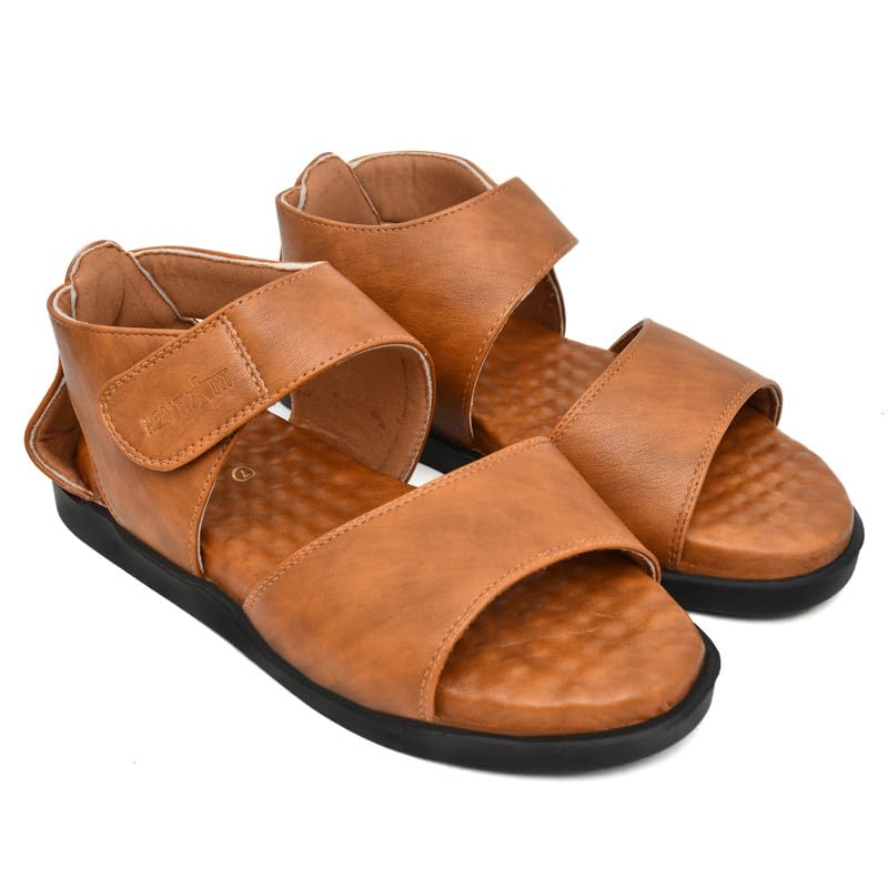 Image of HEALTH FIT Orthopedic & Diabetic Sandal Breathable & Adjustable Strap Sandals Dr Sandals Soft Sole Ultra-Lightweight Sandal for Men's 2021