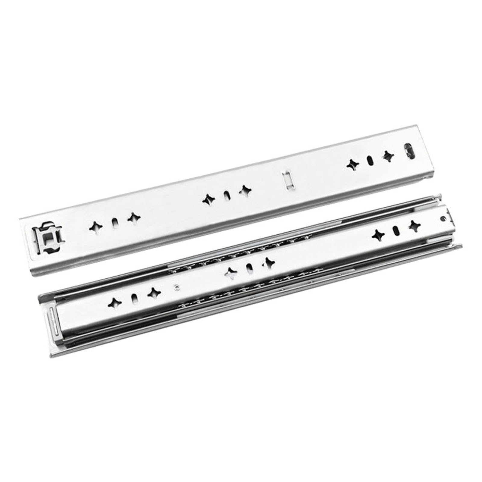 Oumifand 16Inch 53 Wide Stainless Steel Heavy Duty Industrial Slide Rail Lengthened Thickened Buffer 2Pcs(16Inch)