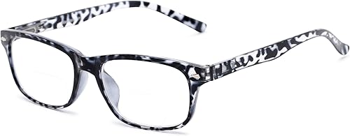 readers.com Anteojos de lectura cuadrados estilo retro, simples, rectangulares y bifocales The Williamsburg, negro