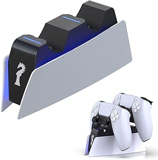 Carregador controlador PS5, Estação de Carregamento com Controle PS5, Base de Carregamento rápido Duplo, luz LED - Produto 3 mais recomendado com 4.7 estrelas