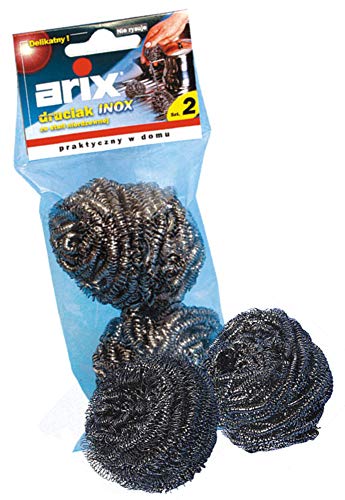 Arix Estropajos de acero inoxidable Paquete de 2 unidades