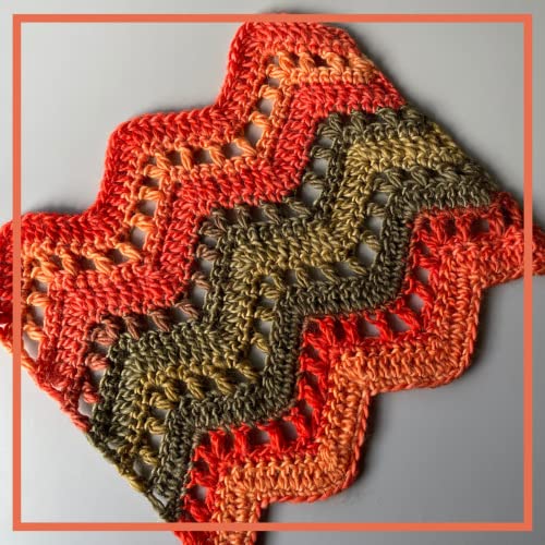 Image of Wool Wonders Yarn for Crocheting, 4-Pack (640Yds / 400G), Free Patterns - Wool Yarn for Knitting - Aran /Heavy #4 Medium Worsted Weight - Orange Campfire