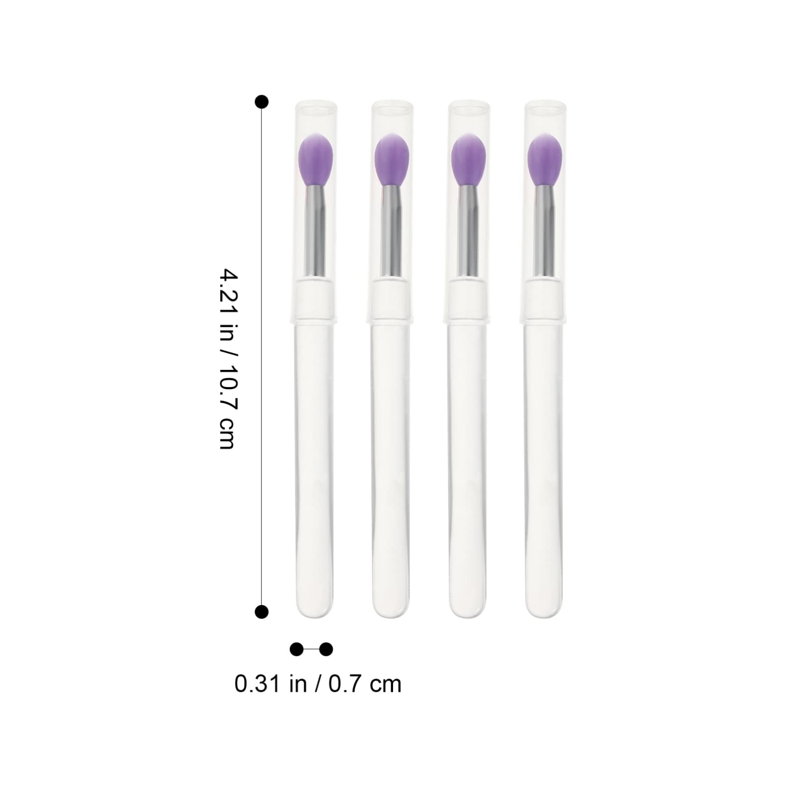 LALAFINA 40pezzi Pennelli Applicatori Ombretto e Rossetto Trasparente Con Coperchio Strumenti Make up Pratici Per Uso Professionale e Personale Facili Da Trasportare