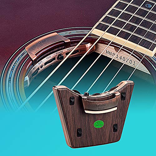 Acoustic Guitar Pickups, Soundhole Pickup for Classic Acoustic Guitars, Piezoelectric & Double Mic Guitto GGP-01