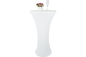 24x43 Inch White Spandex Cocktail Table Cloth