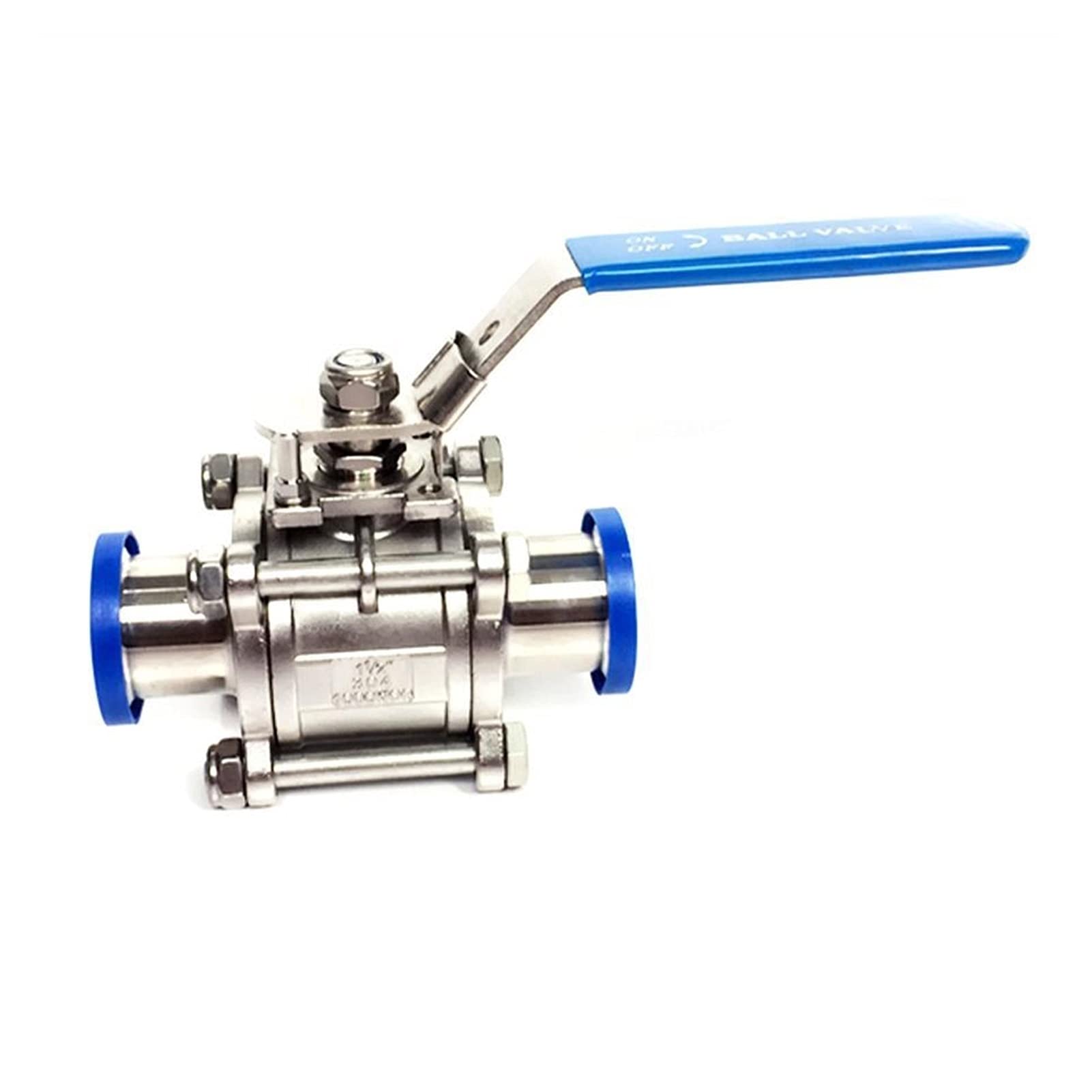 VSPPJYFG Fit 19mm 3/4inch Pipe x 1.5inch Tri Clamp 3-Piece Ball Shut Off Valve SUS304 Stainless