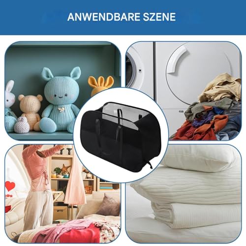 Panier à linge en maille anti-odeur et pliable pour vêtement de buanderie - 5