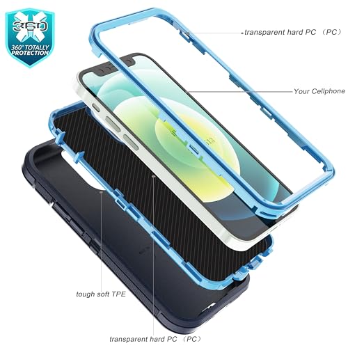 Coque robuste iPhone 13 Mini à rayures antidérapantes en caoutchouc solide