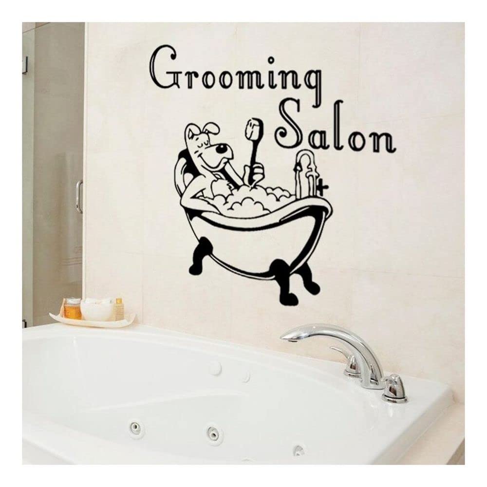 GADGETS WRAP Black Petshop Grooming Salon pet Wall Sticker Dog Taking A Bath Art Decal Vinyl Wall Decoration Sticker (B09PY6LR8F) Amazon Price History, Amazon Price Tracker