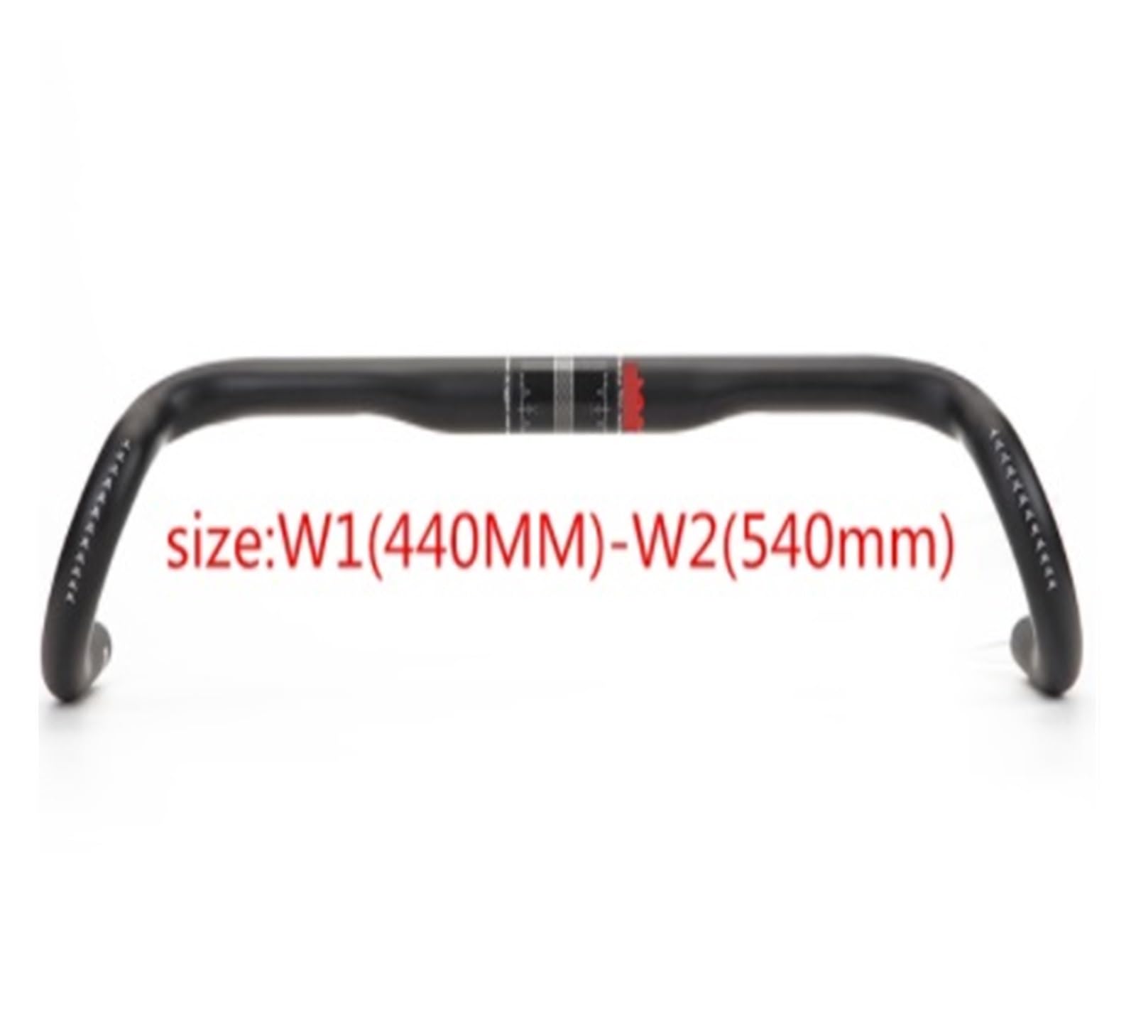 Kierownica rowerowa z włókna węglowego kierownica żwirowa duża rozkloszowana kierownica do roweru szosowego 380/400/420/440mm rower z włókna węglowego (440mm-540mm)