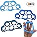 Chickwin 3PCS Mano Dedo Fuerza Ejercitador Entrenador Banda Resistencia Ejercicios Y Rehabilitación De Manos Y Dedos Guitarra Dedo Strengtheners Y La Escalada En Roca Grips Workout (Azul 3pcs)