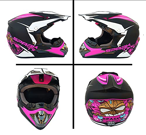 Atv Helmets GLX GX623 Youth ATV/Dirt Bike Helmet Combo Graffiti