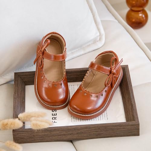 Image of Flaryzone Toddler Little Girl Mary Jane School Uniform Oxfords Flat Dress Shoes
