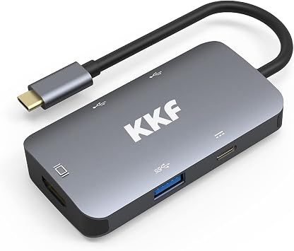 محول USB C Hub HDMI ، 5 في 1 USB C إلى HDMI 4K USB 3.0 لأجهزة الكمبيوتر المحمولة Apple MacBook Pro ، iMac Pro Chromebook XPS Windows Samsung