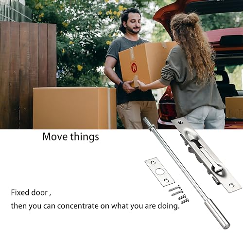 TOGU 23" Solid Stainless Steel Lever Extension Flush Bolt for Metal Doors,Flush Mount Extension Bolt for Commercial Applications,Store,School,Office,Brush Stainless Steel Finish - Image 9