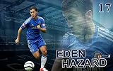 Eden Hazard Fabric Cloth Rolled Wall Poster Print -- Size: (40" x 24" / 21" x 13")