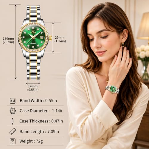Image of OLEVS Watches for Women Automatic Luxury Waterproof Business No Battery