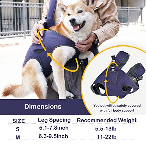 Eledume Dog Sling Carrier For Small And Medium Dogs 10-20 Lbs, Breathable Dog & Cat Carrier Sling With Adjustable Strap & Shoulder Pad, Hand Free Supportive Pet Sling For Outdoor Travel Hiking #TOP1