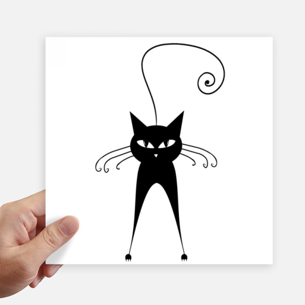 Autocollant chat noir 20cm de qualité supérieure pour valise et pc