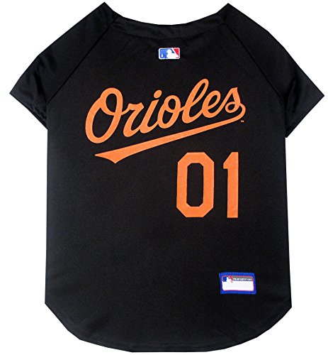 Pets First MLB Baltimore Orioles Dog Jersey, X-Large. - Pro Team Color Baseball Outfit