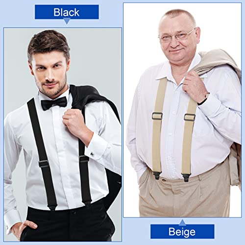 Image of Sintege 4 Pcs X Back Hidden Suspenders 1.5 Inch Heavy Duty Hiking Suspenders for Men Adjustable Under Clothing Invisible Belt
