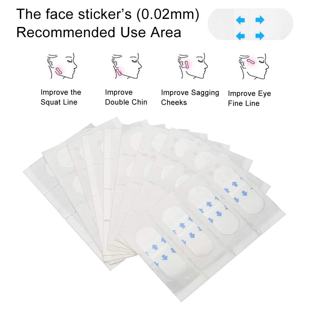 120 Pezzi di Cerotti Per il Invisibile Lifting Facciale set, Maschere Adesive per il Viso Ideale per Ringiovanire, Adesivi Make up Antirughe Ideale per Occhi, Occhiaie, Borse, Doppio Mento e Fronte